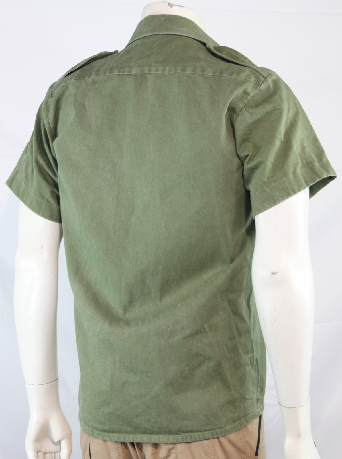 Genuine Surplus Vintage Army Cotton Working Shirt Olive Green Short Sleeve (1996