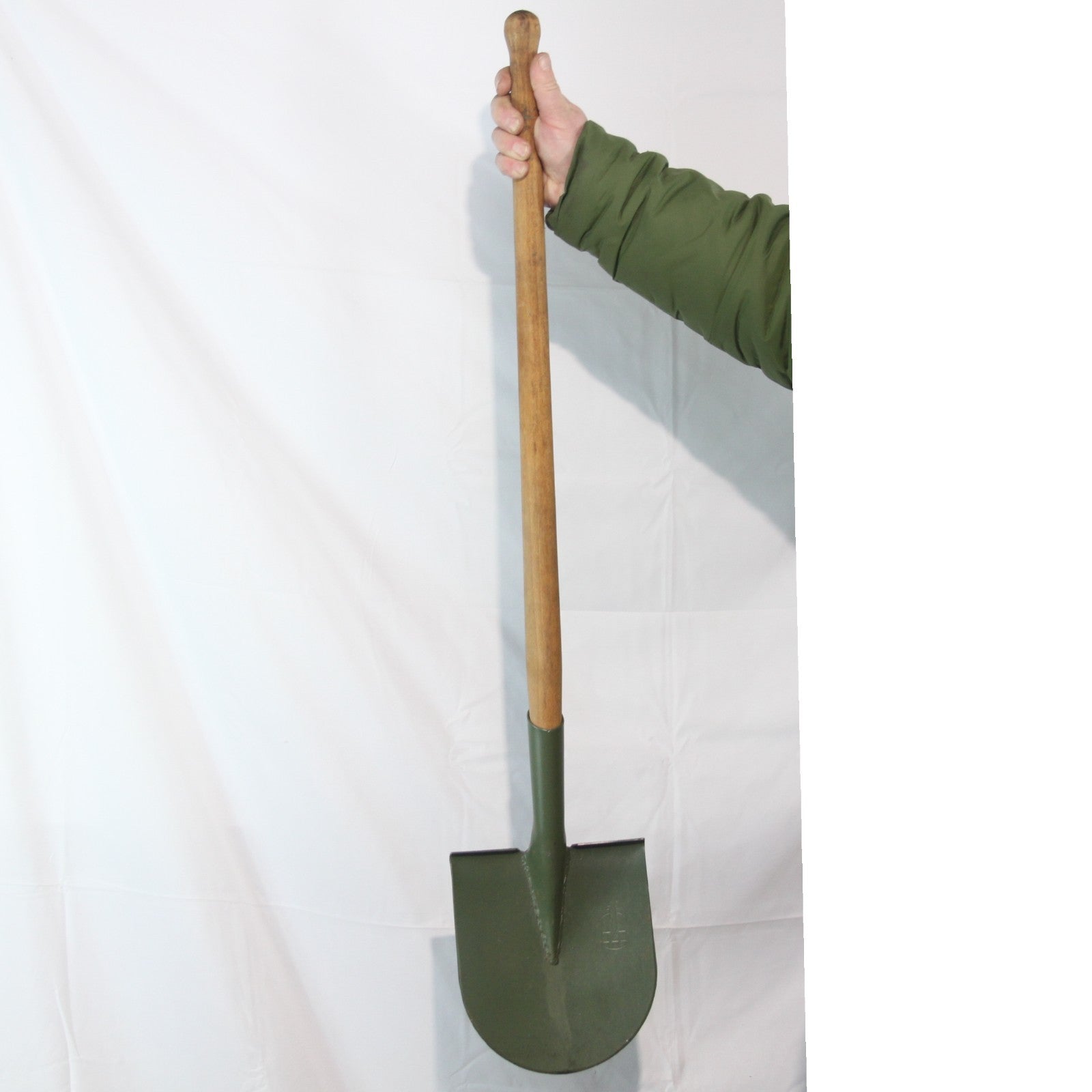 Swiss Army Shovel Spade Military Metal Wooden Handle (3777)