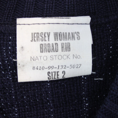 Womens Army Wool Jumper British Military Genuine Surplus Navy Rib Size 14 (3549)