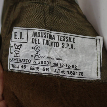 Genuine Surplus Spanish Army Faux Fur Lined Overcoat Khaki 36" (3344)
