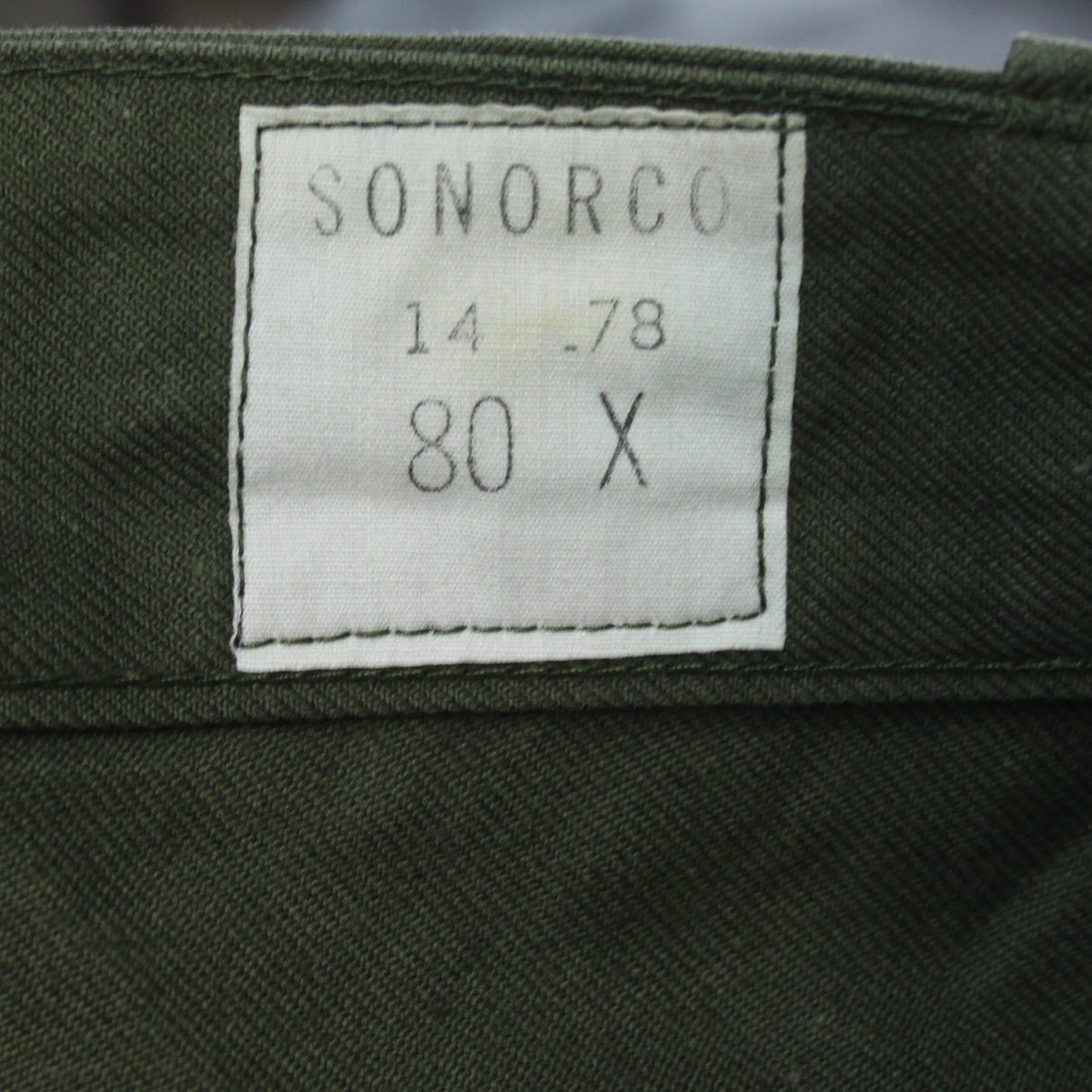 Genuine Surplus Vintage French Military Army Trousers Heavy Duty 30" W  (3686)