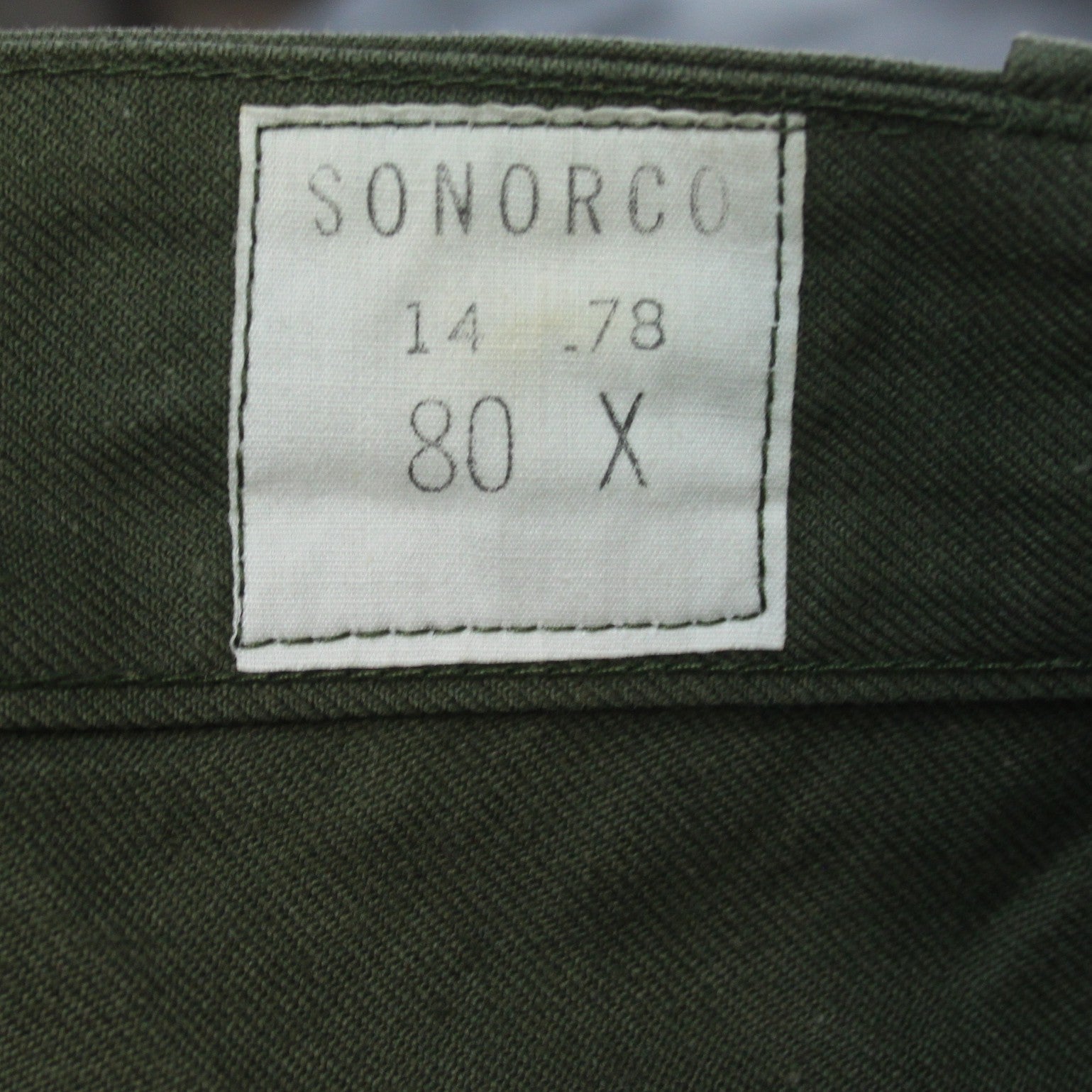 Genuine Surplus Vintage French Military Army Trousers Heavy Duty 30" W  (3686)