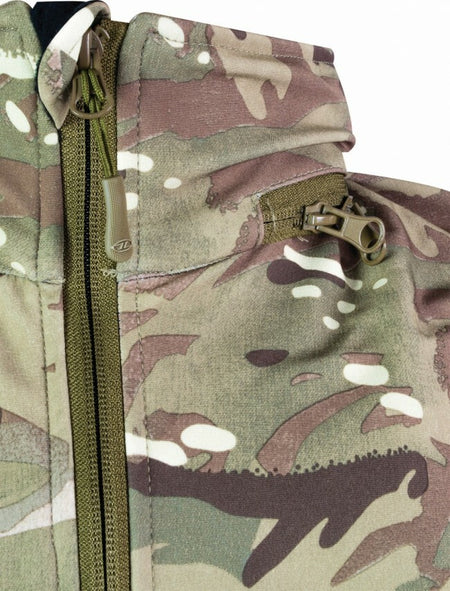 Highlander Tactical Hooded Softshell Jacket Water Resistant  Army Camo green