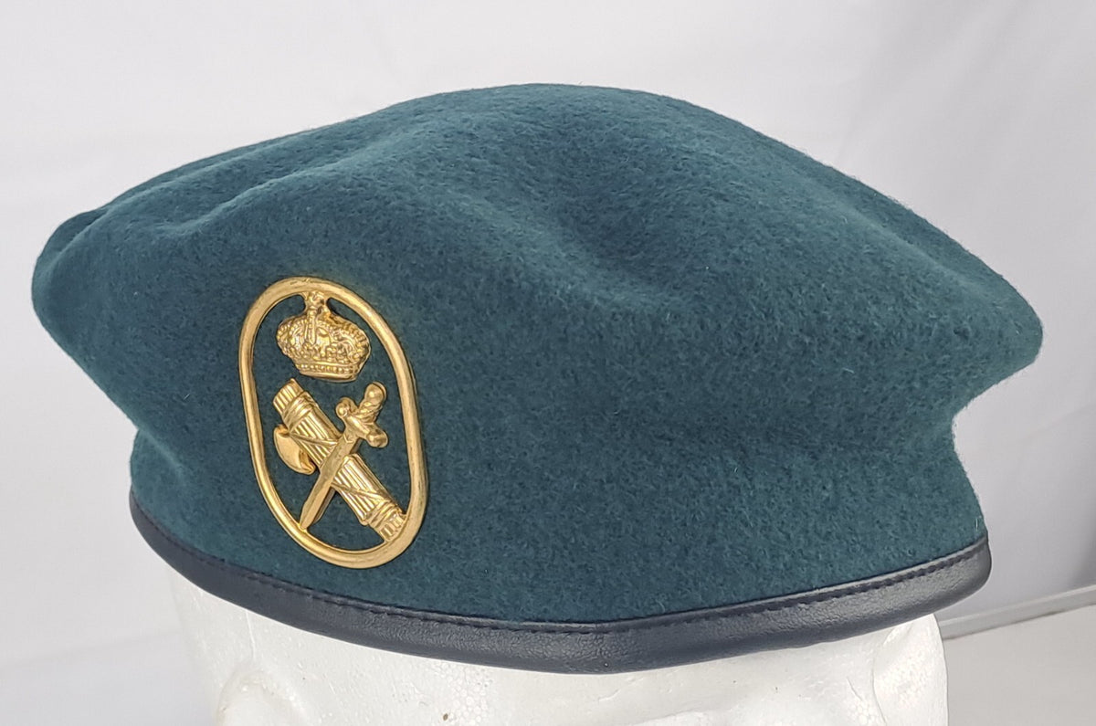 New Genuine Surplus Spanish Police Beret Bottle green Badged insignia