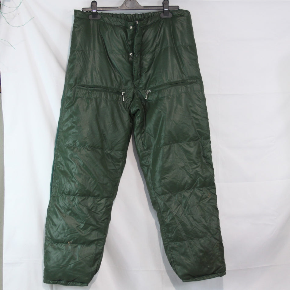 Down FIlled Thermal Trousers Padded Winter French Army 38-40" W (3888A)