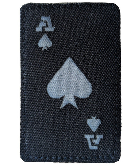 KT Laser Cut Ace of Spades Patch Military Subdued Tactical Hook & Loop Black