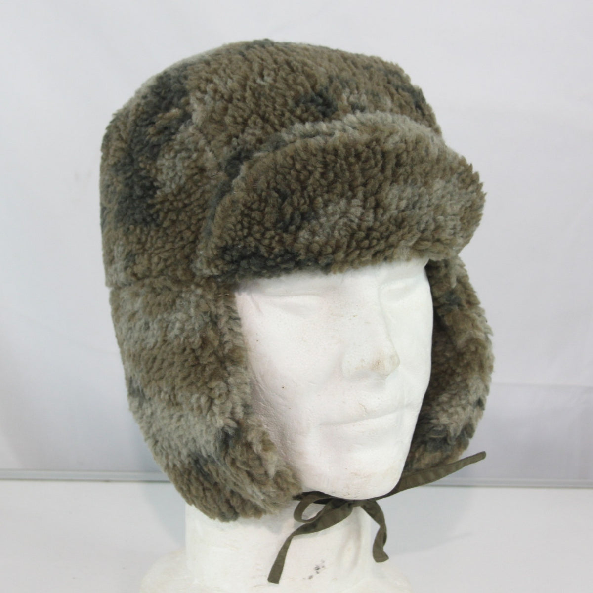 Fleece Mock Sheepskin Winter Trapper Hat Thermal Large Camo (HAT121)