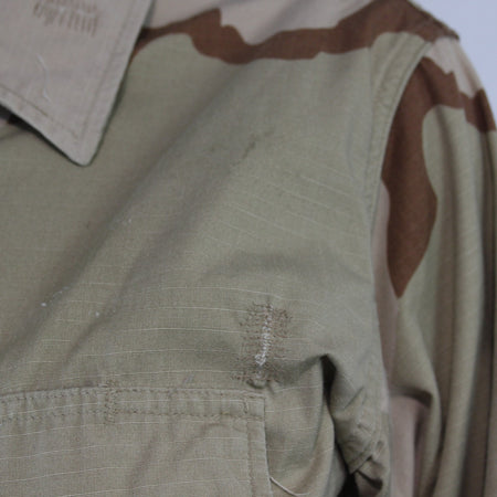 Genuine Surplus US Army TriColor Desert Camo Shirt Repaired 37-41" (3617)