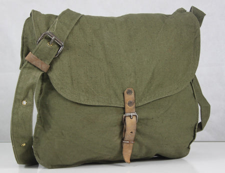 Genuine Surplus Bulgarian Army Vintage Side Bag Canvas Cotton Khaki (1151)