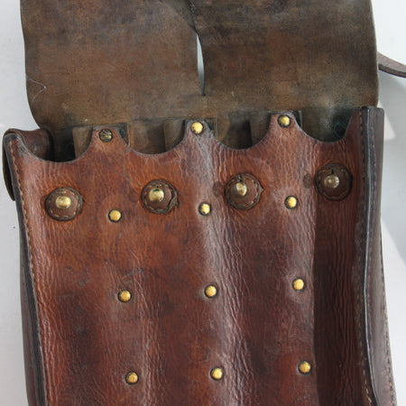 Genuine Surplus French Army IndoChina War Leather Pouch Side Bag (3478)