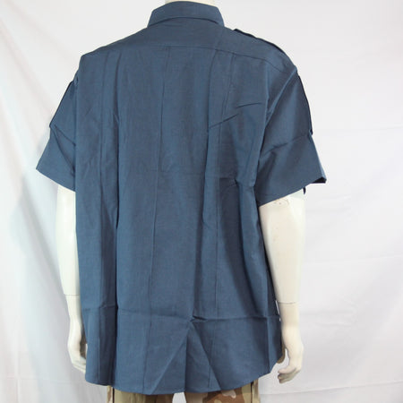 NEW Genuine Surplus US Security Firm Blue Shirts Badged Polyester (3747)