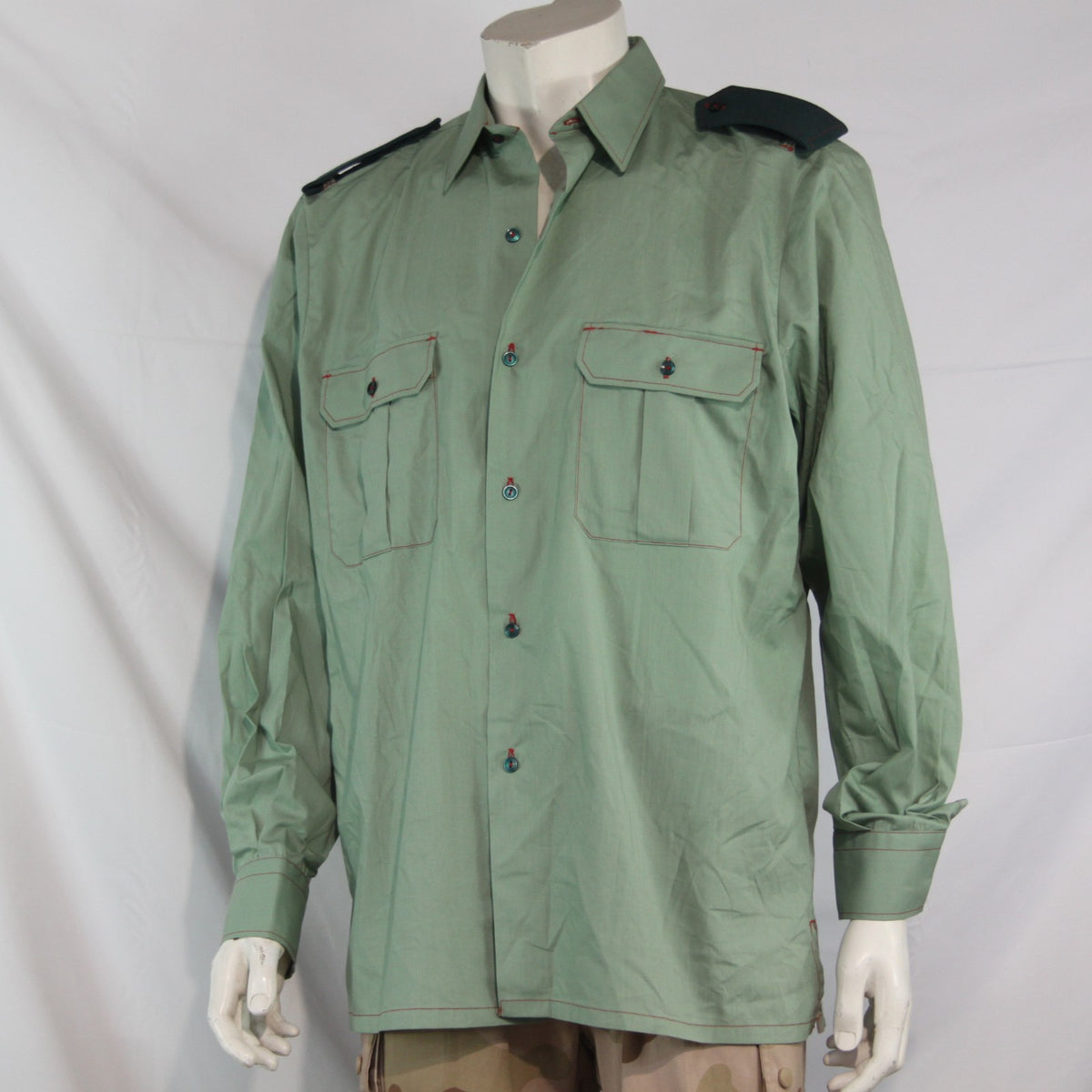 Spanish Civil Guard Long Sleeve Shirt Genuine Surplus  Green 42" Chest (4070)