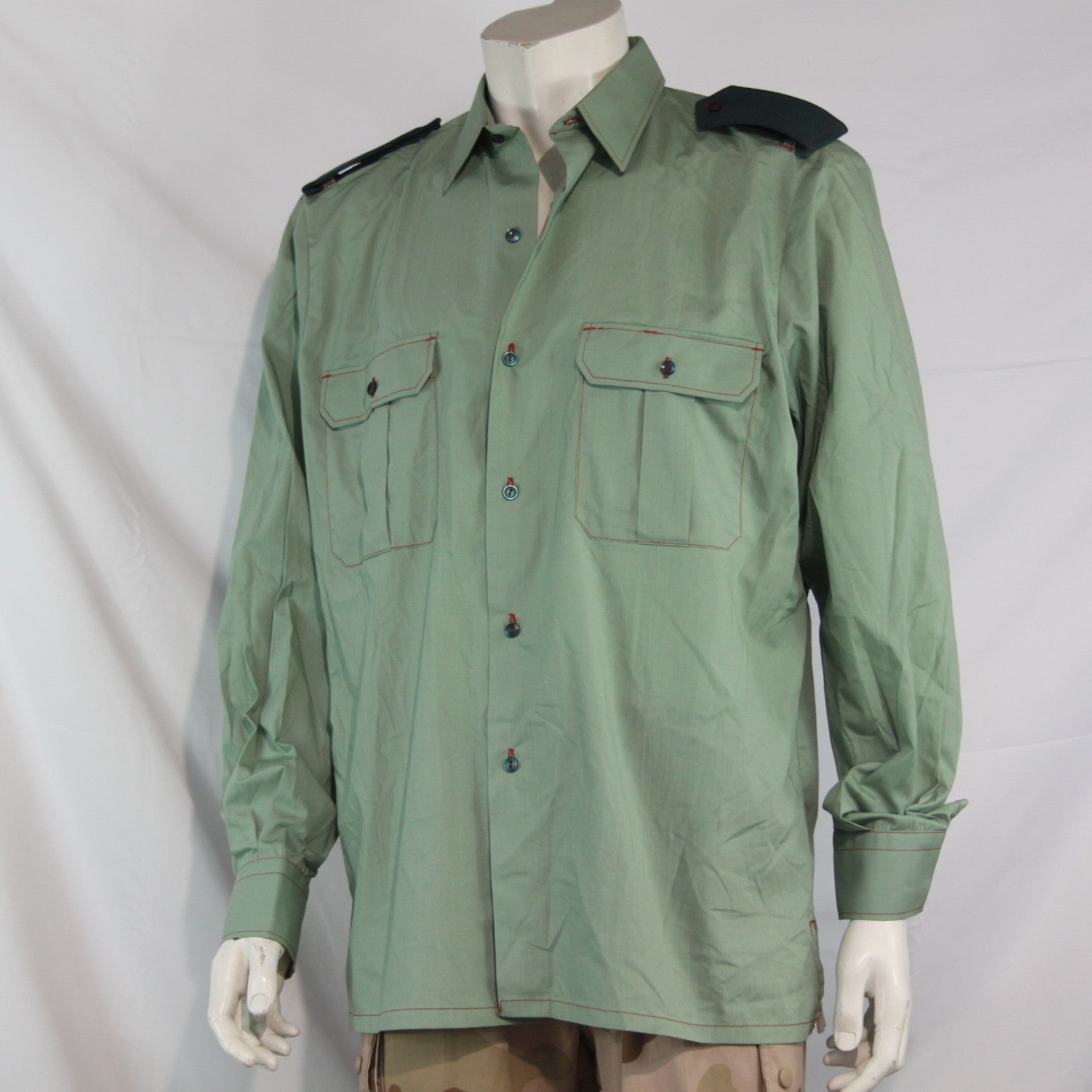 Spanish Civil Guard Long Sleeve Shirt Genuine Surplus  Green 42" Chest (4070)