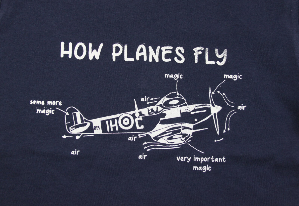 Kids How Planes Fly Aviation Military Style T-Shirt RAF Forces Boys Girls Cute