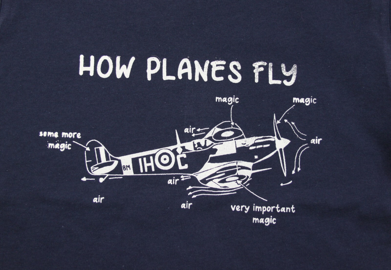 Kids How Planes Fly Aviation Military Style T-Shirt RAF Forces Boys Girls Cute