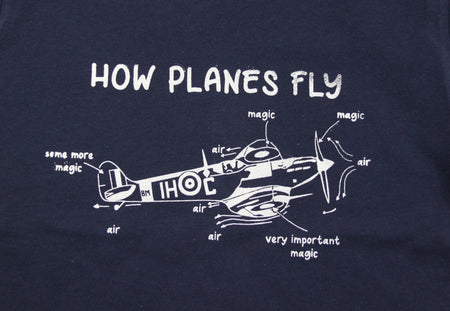 Kids How Planes Fly Aviation Military Style T-Shirt RAF Forces Boys Girls Cute