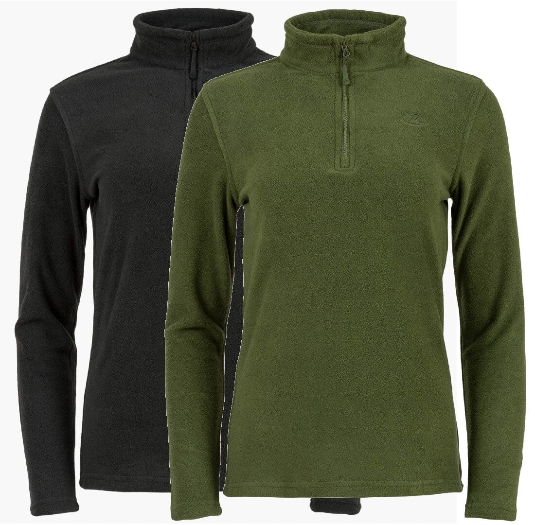 Ex-Display Highlander Ladies Ember Zip Neck Fleece Pullover Top Sweater