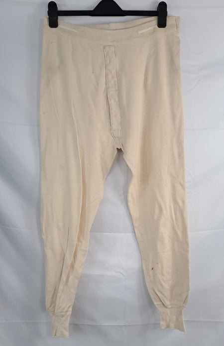 Genuine Surplus Swedish Army Long Johns Thermal Leggings Cream Elasticated(2760)