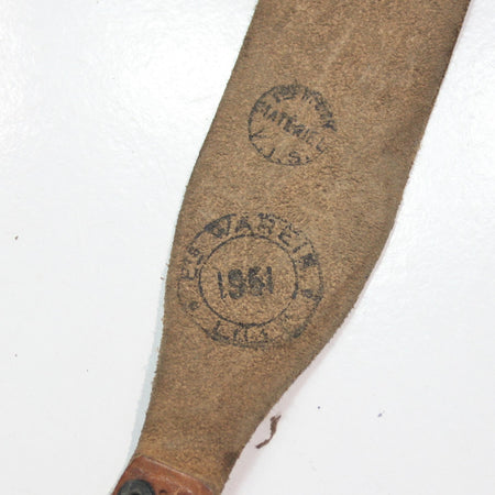 1951 Vintage French Military Leather Harness Tan Brown Army Dated  (4100)