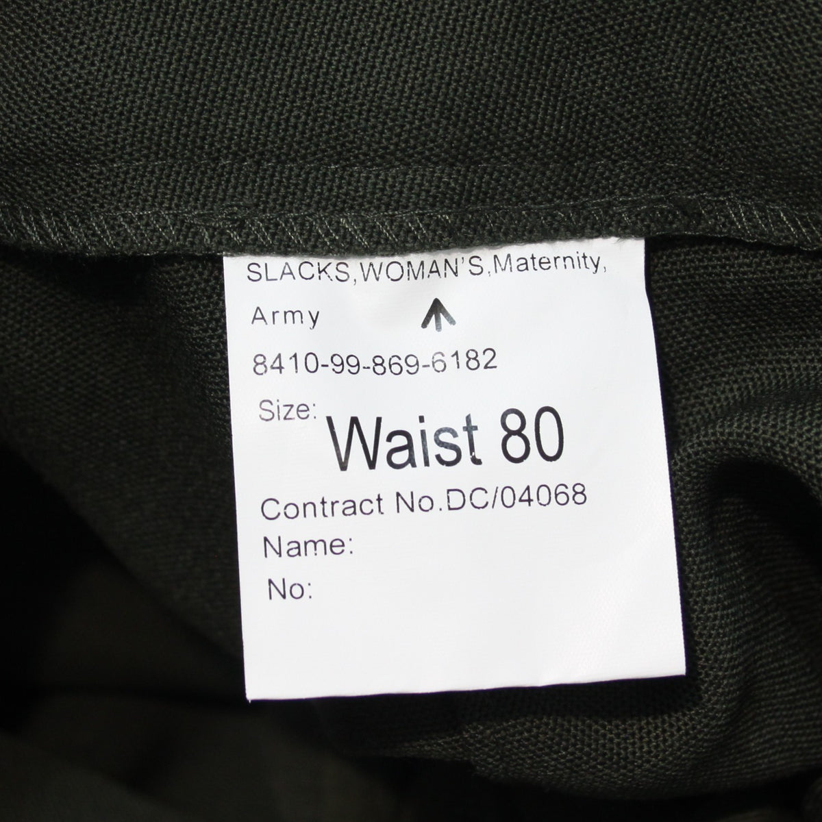 Genuine Surplus Womens Maternity Army Dress Slacks Trousers Bottle Green (3693)