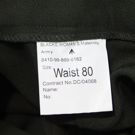 Genuine Surplus Womens Maternity Army Dress Slacks Trousers Bottle Green (3693)