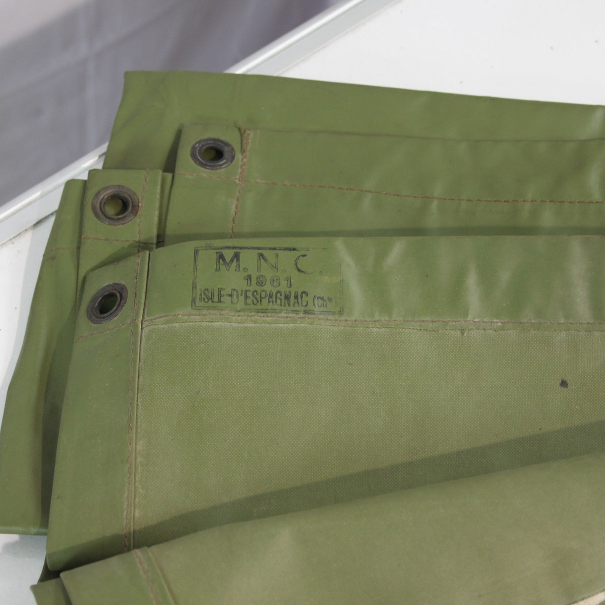 1960's Army Groundsheet Waterproof  Canvas Small Holes Genuine Surplus (4442)