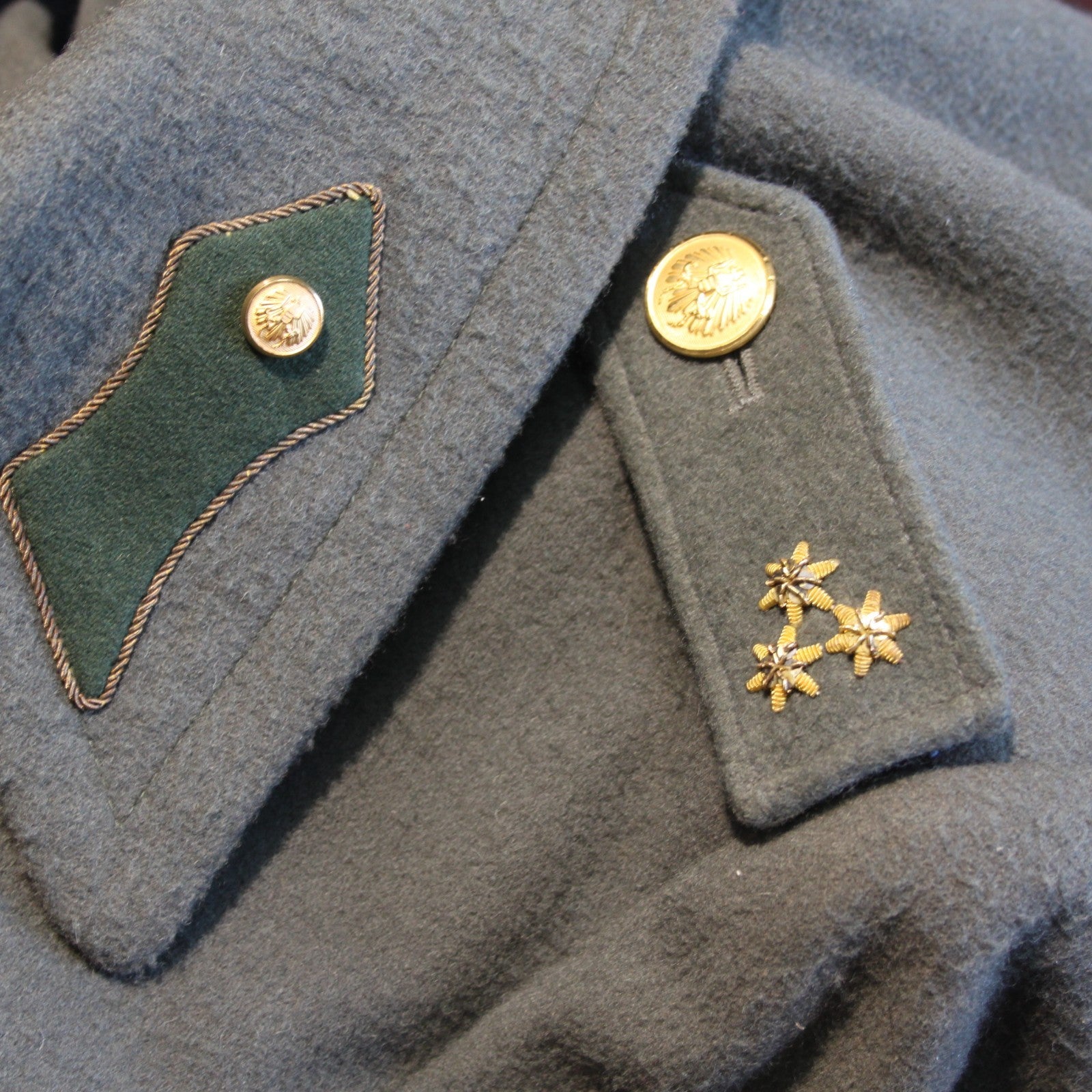 Rare Austrian Army Captains Greatcoat Grey Genuine Surplus Faded 36-38" (3794)