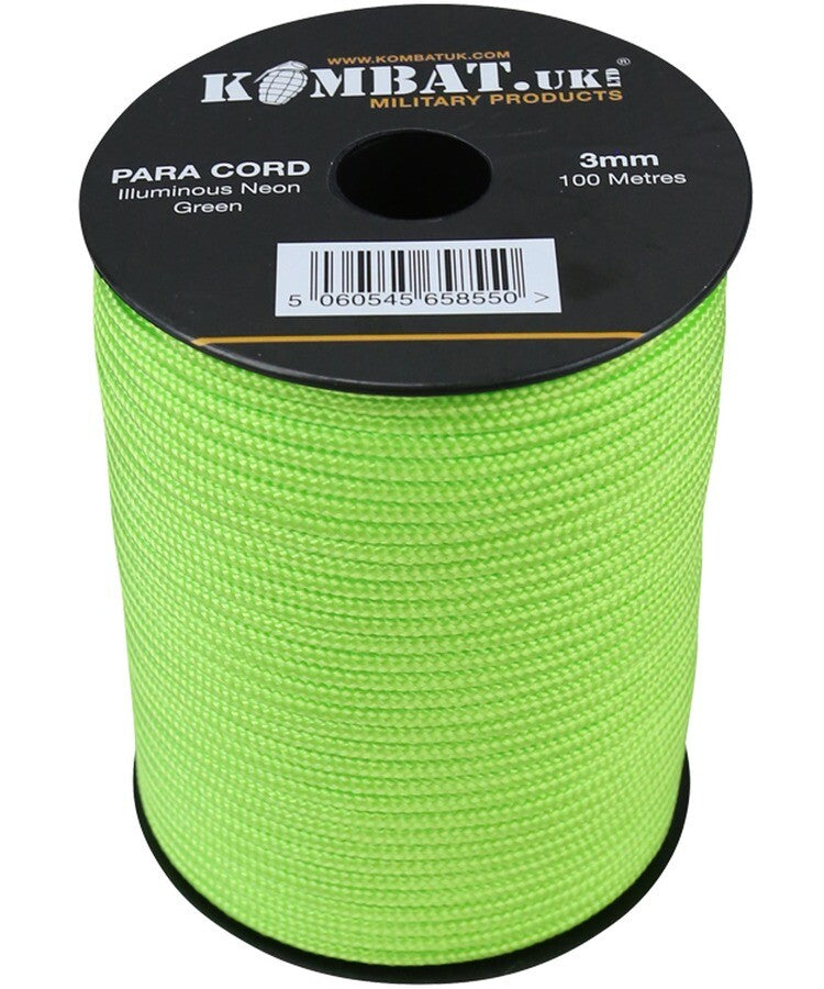 Kombat Paracord Reel String Cord Strong Camping Military Cadets Rope 3mm