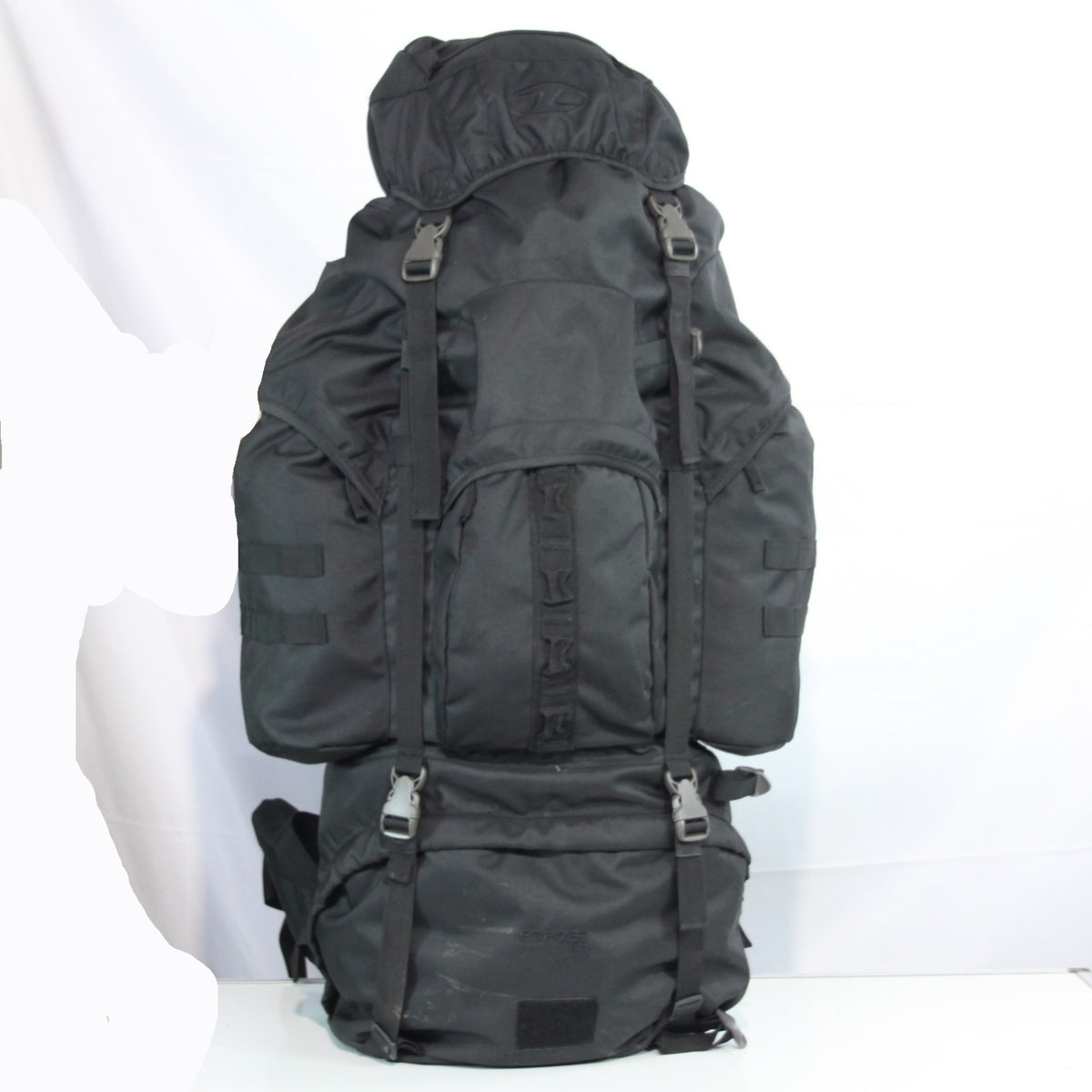 Ex-Sample Highlander Forces 88 Litre Rucksack Black Military Bergen (3403)