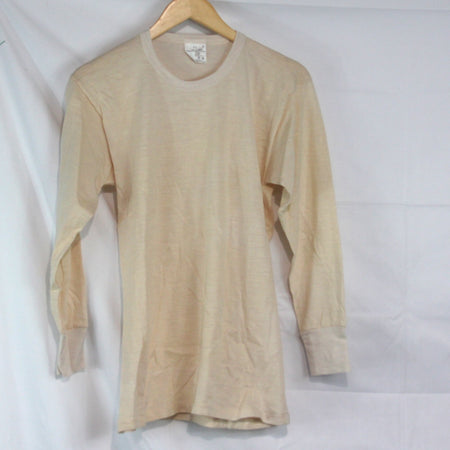 Italian Army Thermal Top Genuine Surplus Cream Military Long Sleeve (3825)