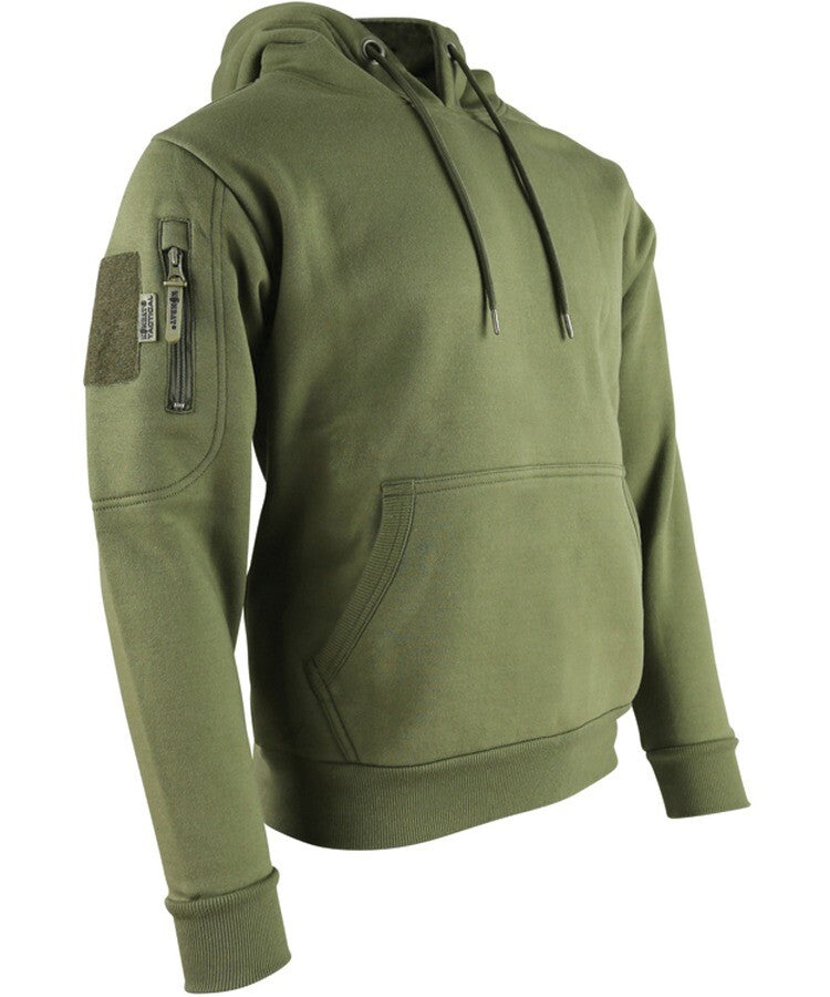 Kombat Tactical Hoodie Olive /Black  Tactical Military Pockets Cotton Rich Hoode