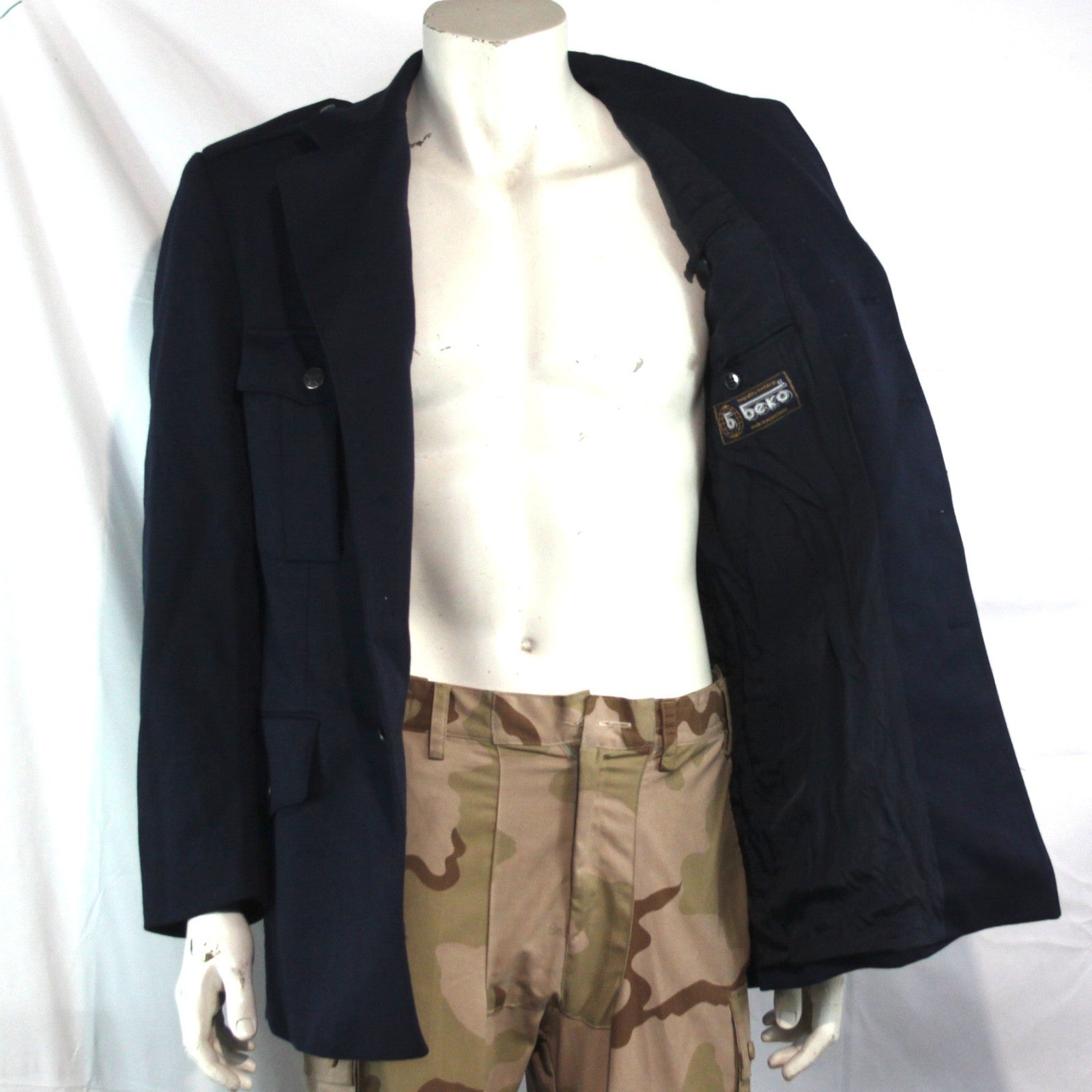 Vintage Yugoslavian Dress Jacket Navy Army Military Uniform 40" Chest (3811)