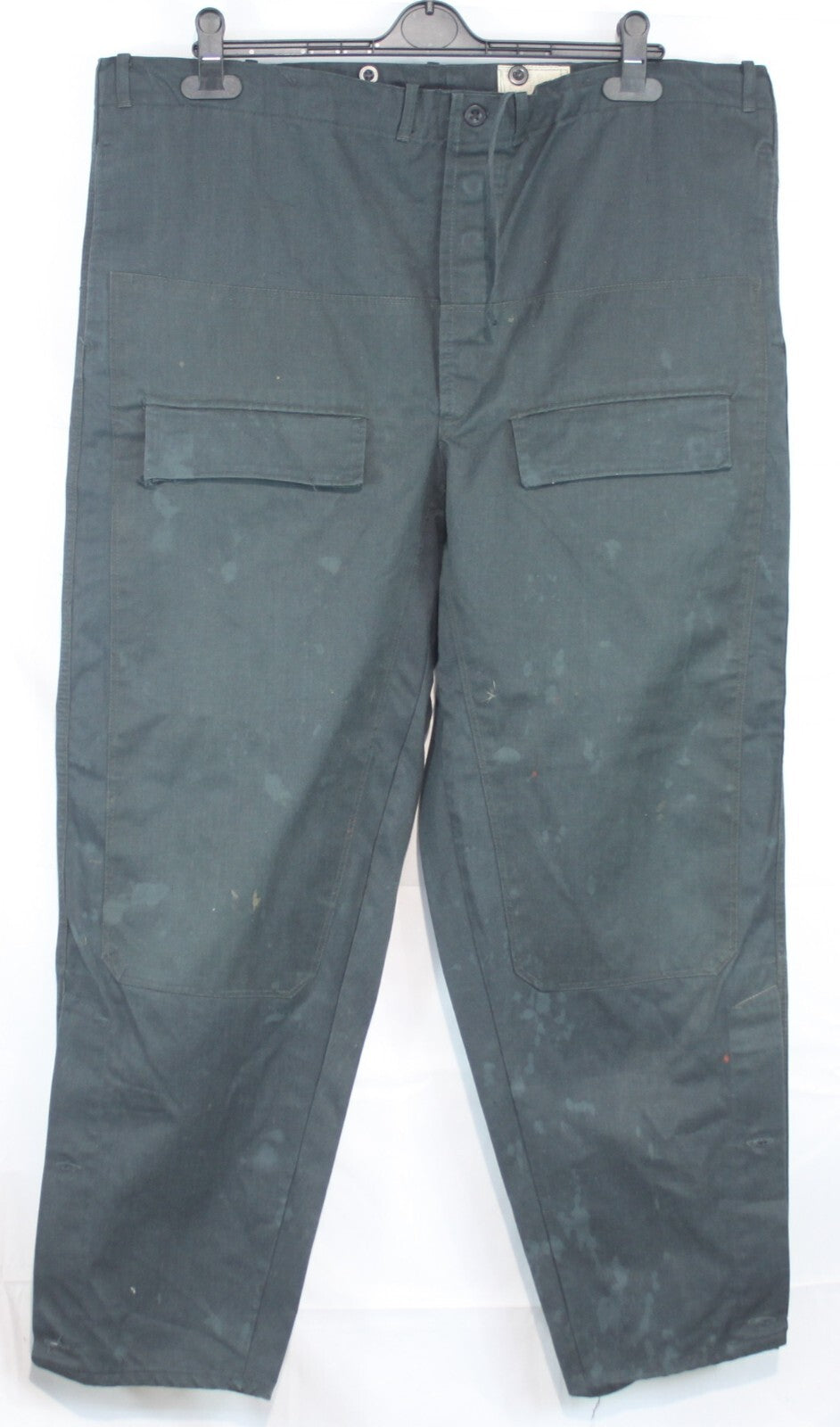 Genuine Surplus French / Belgian Vintage Canvas Trousers Stiff Navy 44" (1533)