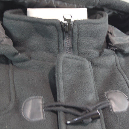 Himalaya Duffel Coat Black Fleece Winter Coat Toggles Mens XL (3799)
