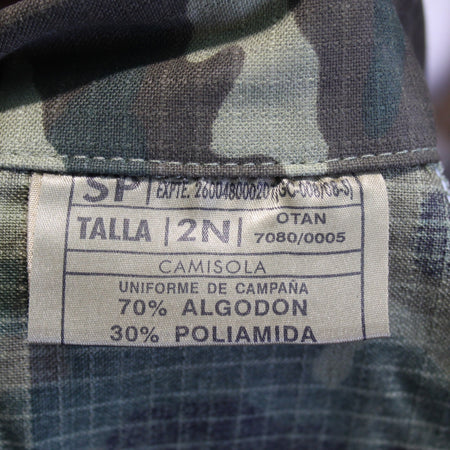 New Spanish Army Shirt Midweight Camo Genuine Surplus 42-44" Chest (4148)