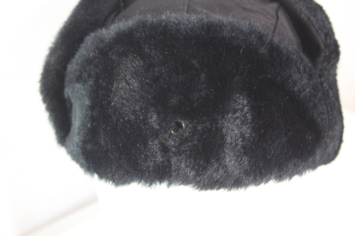 Czech Army Winter Hat Ushanka Faux Fur Blue Thermal Size 57cm  (3939)