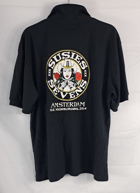 Suzies Sevens Saloon Printed Polo Shirt Amsterdam Souvenir (2747)