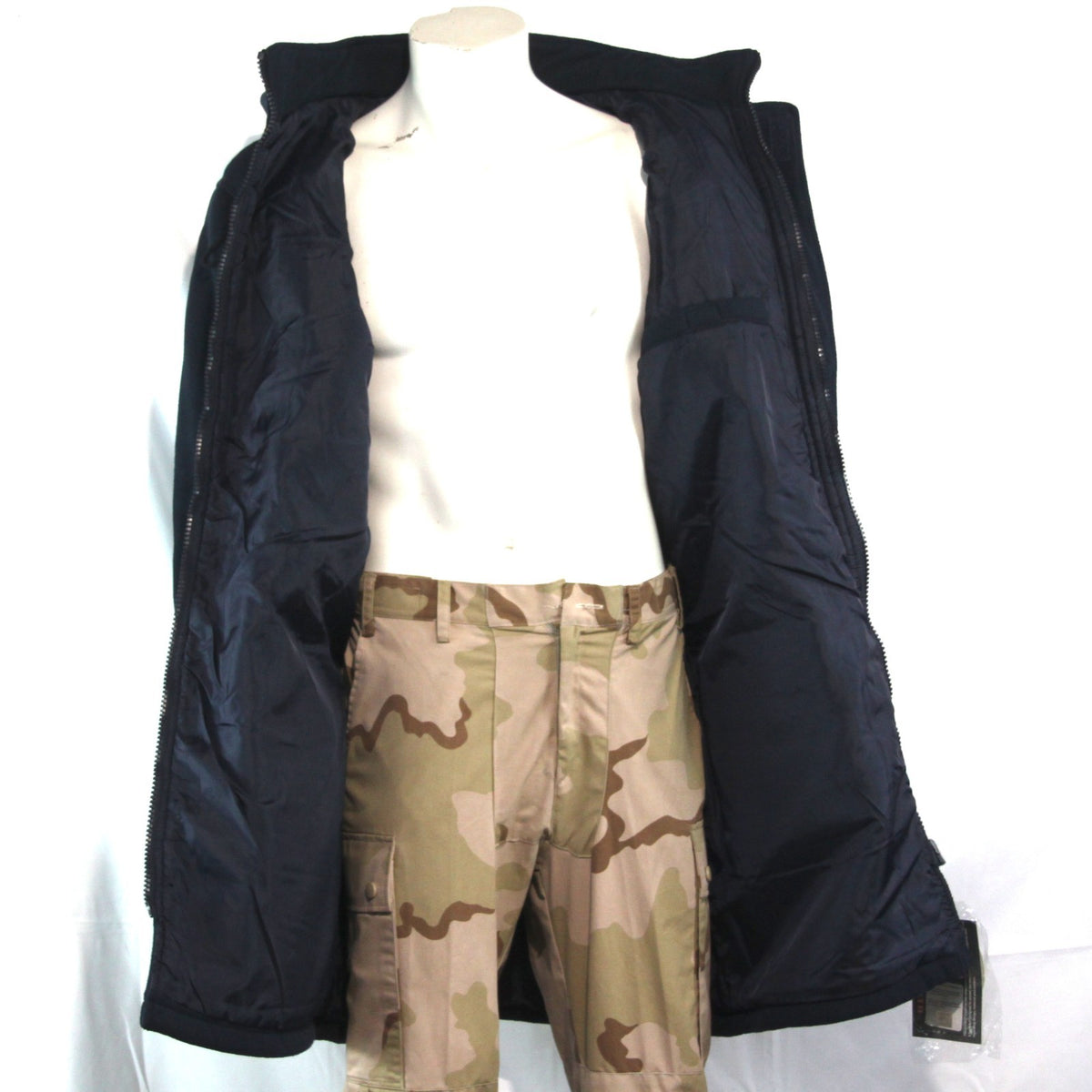 Himalaya Duffel Coat Navy Fleece Winter Coat Toggles Mens XL (3801)