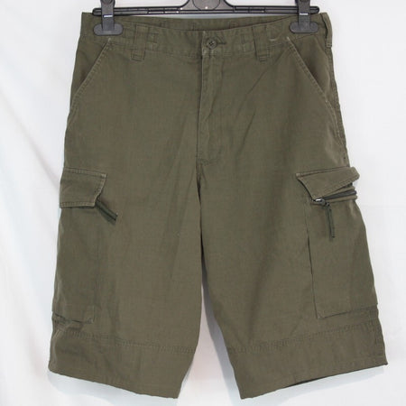 Genuine Surplus Austrian Army Olive Trouser Cutoff Shorts Military  (3292)