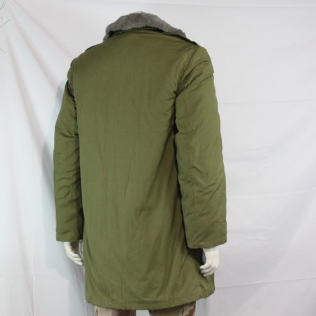 Vintage USSR Soviet Era Parka Winter Coat Padded Khaki Surplus 36-38" (3664)