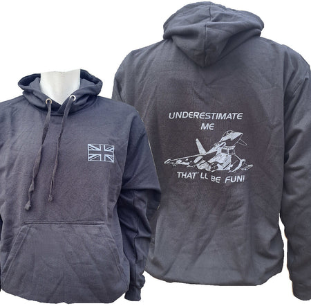 Underestimate Me Eurofighter Typhoon Exclusive Hoodie Military Airforce Black