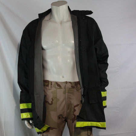 Waterproof Rubberised Jacket Genuine Surplus French Military Army Black  (3752)