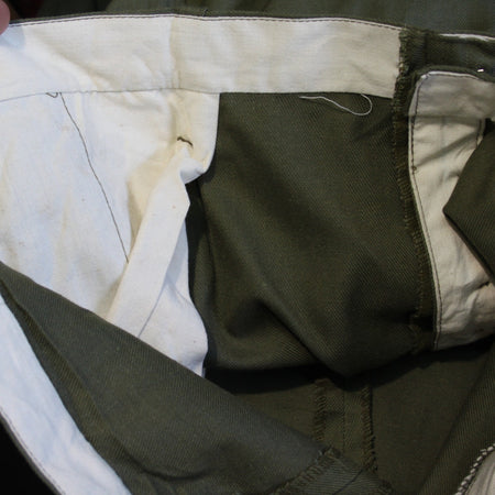 Genuine Surplus Romanian Army Vintage Trousers Stirrups Olive 40" Waist (3680)