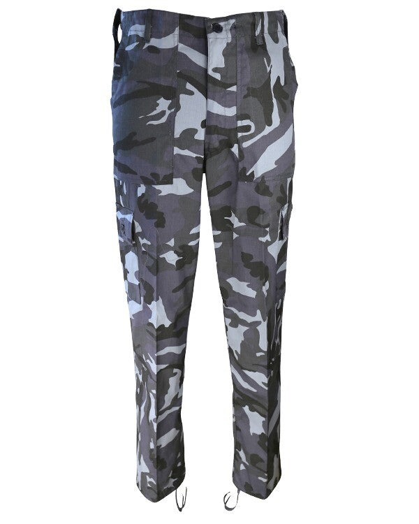 Kombat Night Urban Black Blue Combat Trousers Army Camo Pants Military Tactical