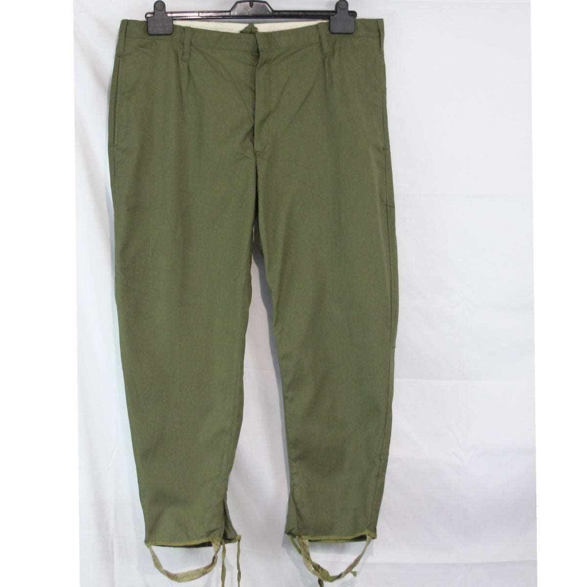 Genuine Surplus Romanian Army Vintage Trousers Stirrups Olive 40" Waist (3680)
