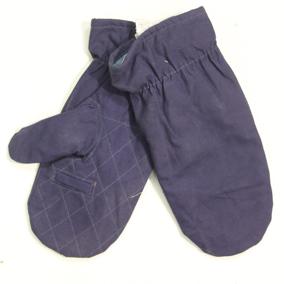 Thermal Padded Lined Romanian Army Mittens Genuine Surplus Blue Medium (3915)