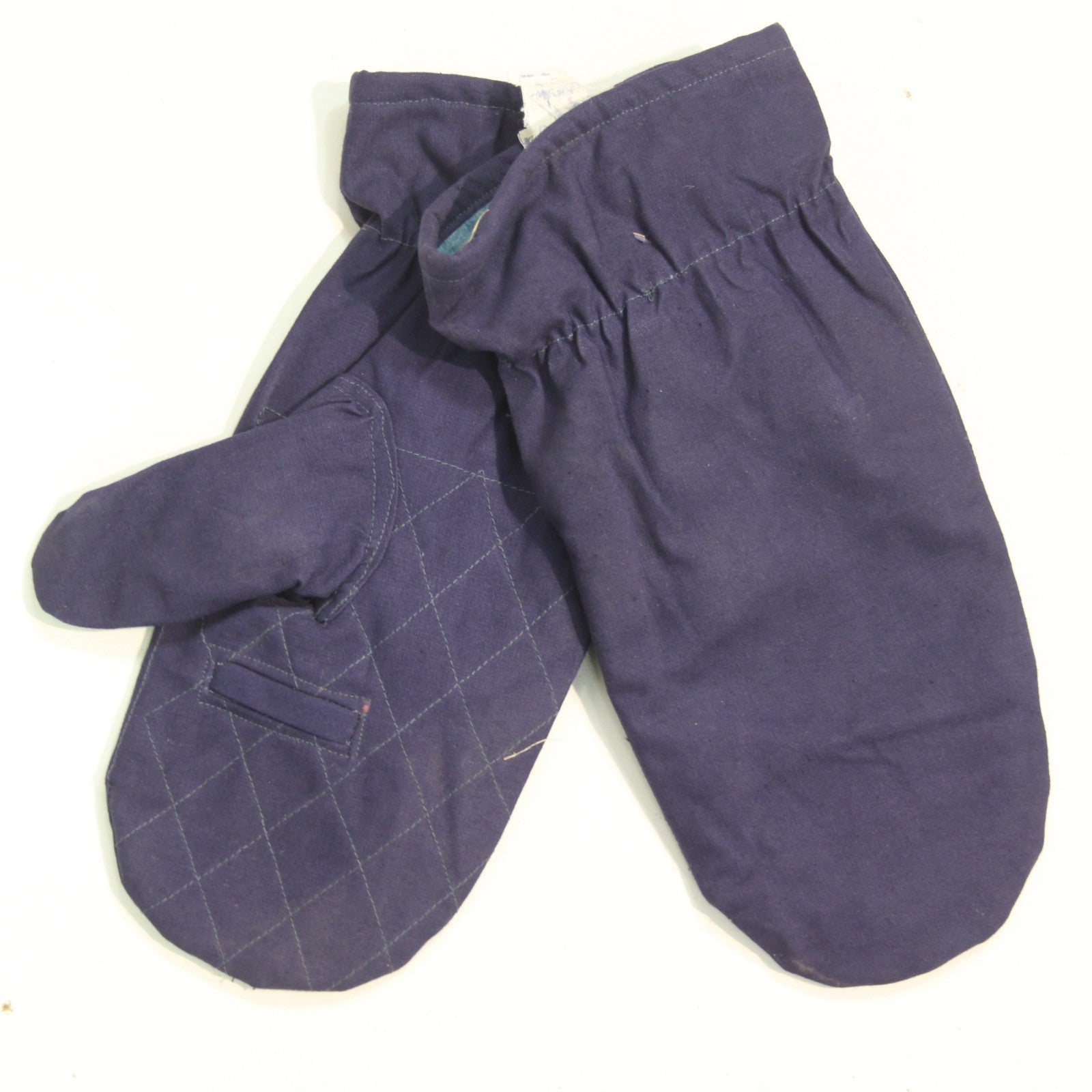 Thermal Padded Lined Romanian Army Mittens Genuine Surplus Blue Medium (3915)