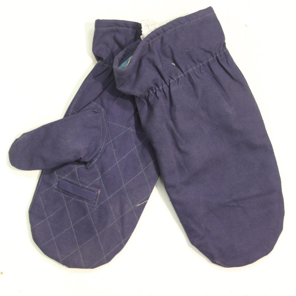 Thermal Padded Lined Romanian Army Mittens Genuine Surplus Blue Medium (3915)