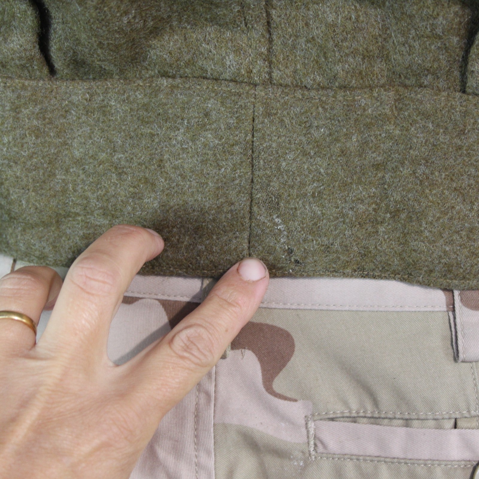 1954 British Army Battle Dress Short Uniform Jacket Wool 38" Chest Brown (3542)