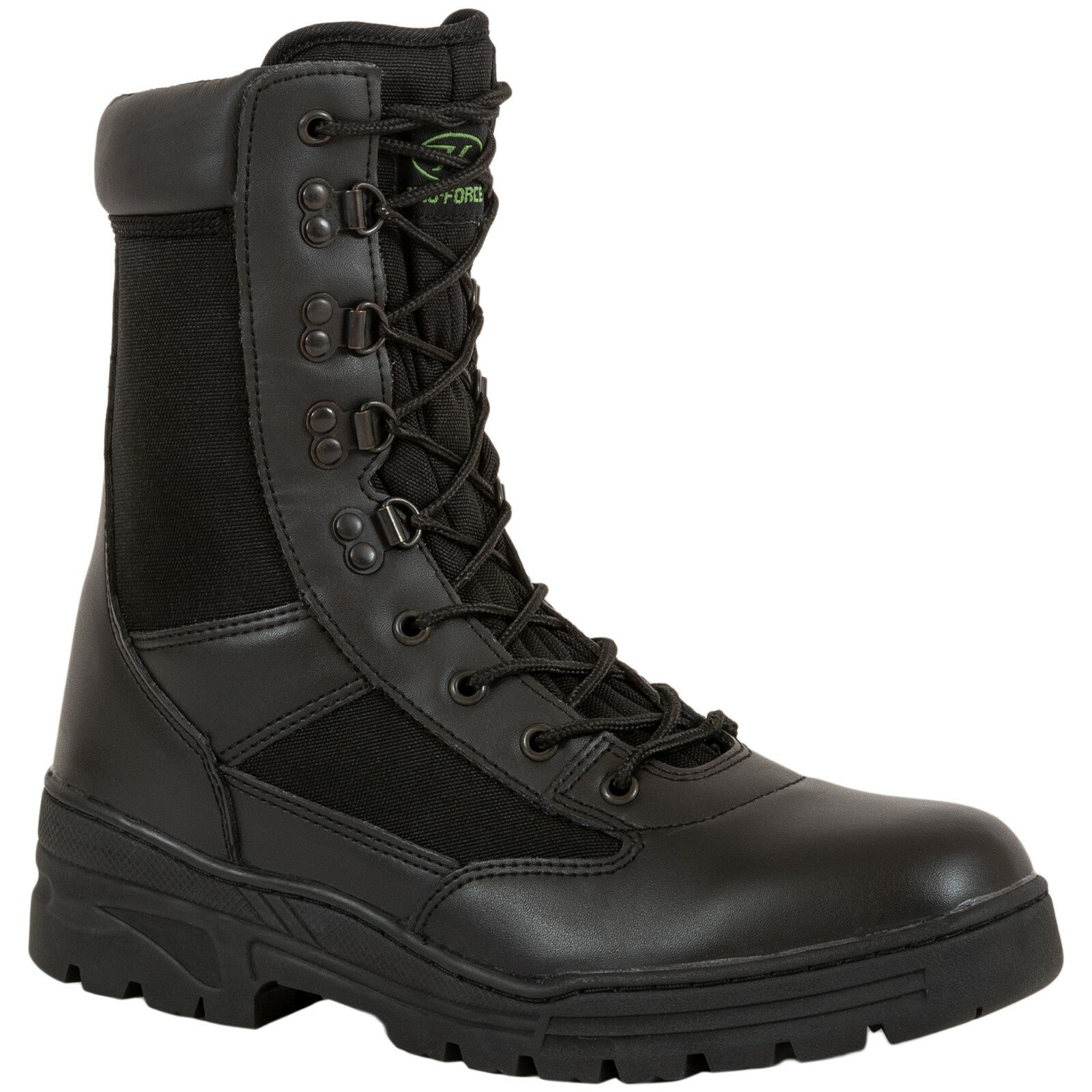 Highlander Alpha Boot Youth Mens Black Leather / Nylon Work Forces Cadets